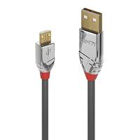 LINDY USB 2.0 Type A naar Micro-B kabel Cromo Line 1m - thumbnail