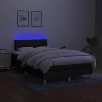 Boxspring met matras en LED stof zwart 120x190 cm - thumbnail