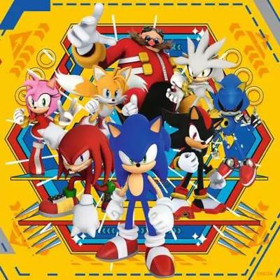 Ravensburger-Puzzels 3x49 stukjes - De avonturen van Sonic-4005555011330-Vanaf 5 jaar
