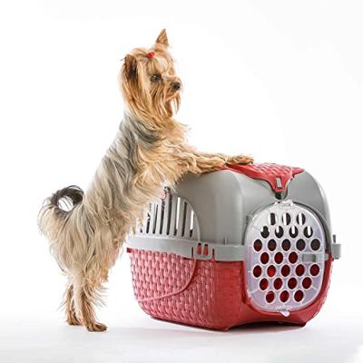 Bama Pet Transportbox 52x33x34 cm Rood/Zilver - thumbnail
