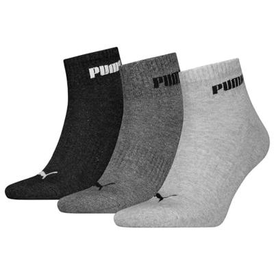 Puma Quartersokken Cushioned New Generation 3-pack Grey Melange-35/38