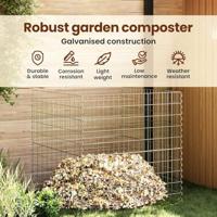 VidaXL Vierkante composter 100 x 100 x 50 cm ijzer - thumbnail