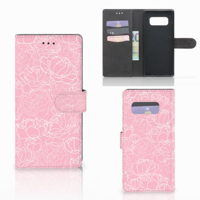 Samsung Galaxy Note 8 Hoesje White Flowers - thumbnail