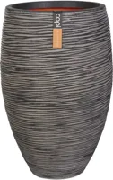 Capi Vaas Elegant Deluxe Rib Antraciet Ø40cm - thumbnail