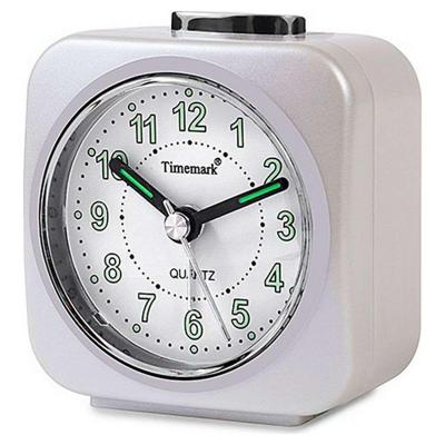 Analoge alarmklok Timemark Wit Stil met geluid Nachtmodus