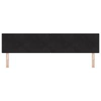 Hoofdbord Wandgemonteerd met hoofdeinde Zwart 200 cm Fluweel - thumbnail