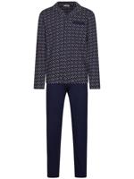 Katoenen heren doorknooppyjama grafisch - thumbnail