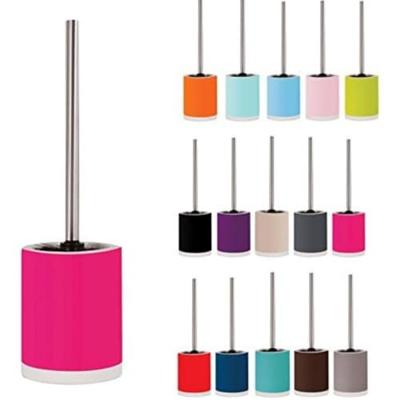 MSV Toilet|wc-borstel houder - keramiek|metaal - fuchsia roze - 38 cm