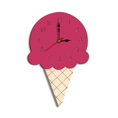 Ice Cream styling decoratieve Wandklok (roze)