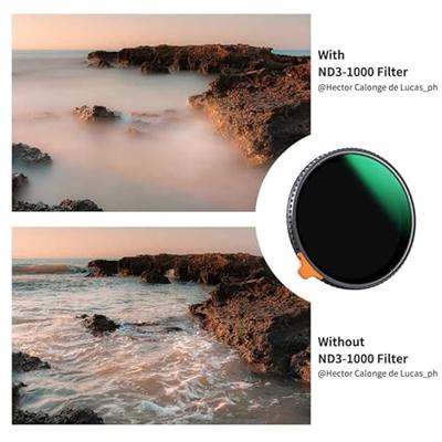 K&F Concept variabel ND filter ND3-1000 Nano X 77mm - ultradun grijsfilter met 28-laags nano coating