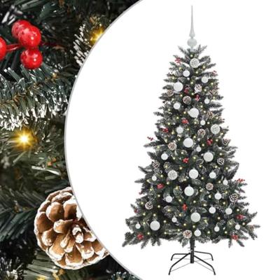 VidaXL Kunstkerstboom met 150 led groen 150 cm pvc en plastic en staal VidaXL Kunstkerstboom met 150 led groen 150 cm pvc en plastic en staal