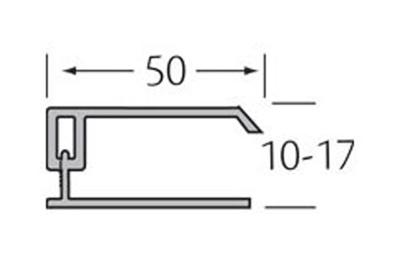 Eindprofiel 2-delig - Kerrafront Mastiek beige
