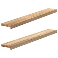 VidaXL Vensterbanken 2 st onbehandeld 110x15x2 cm massief eikenhout - thumbnail