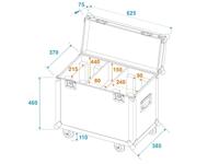 ROADINGER Flightcase 2x TMH-X12 with wheels - thumbnail