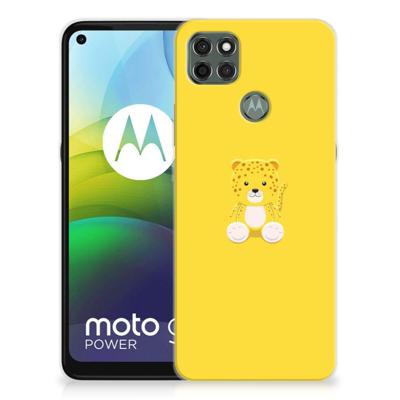 Motorola Moto G9 Power Telefoonhoesje met Naam Baby Leopard Motorola Moto G9 Power Telefoonhoesje met Naam Baby Leopard