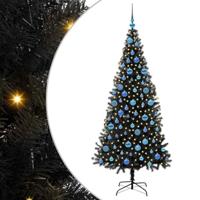 VidaXL Kerstboom met 300 led met standaard zwart 180 cm pvc - thumbnail