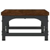 VidaXL Monitorstandaard 37x23x14 cm bewerkt hout bruin eikenkleur - thumbnail