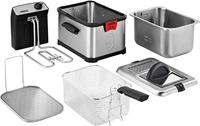Princess Superior Friteuse met koudezone 3 l 3200 W Met handmatige temperatuursinstelling RVS, Zwart - thumbnail