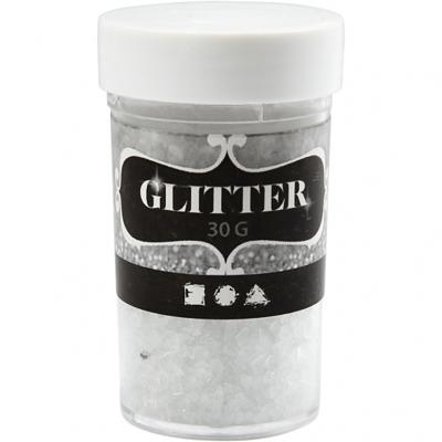 Creativ Company Glitter, afm 1-3 mm, transparant, 30 gr/ 1 doosje