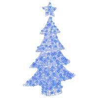 Kerstboom met 100 LED Blauw 120 cm Acryl - thumbnail