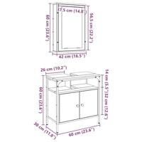 2-delige Badkamermeubelset bewerkt hout oud houtkleurig - thumbnail