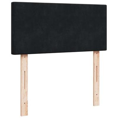 Ottoman bed met matras 90x190cm fluweel zwart