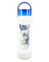 Edelsteen Waterfles Bergkristal, Boomagaat en Dumortieriet - Anti-Stress - 700 ml - thumbnail