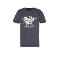 Protest UV T-shirt Hyde met printopdruk donkerblauw - thumbnail