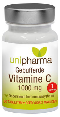 Unipharma Gebufferde Vitamine C 1000mg Tabletten Unipharma Gebufferde Vitamine C 1000mg Tabletten