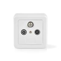 Nedis Wandcontactdoos voor Antenne | Wit / Zilver | 1 stuks - SWBX100WT SWBX100WT - thumbnail