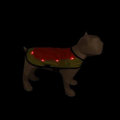 Veiligheidsvest Simi fluo oranje met led licht voor de hond L Veiligheidsvest Simi fluo oranje met led licht voor de hond L