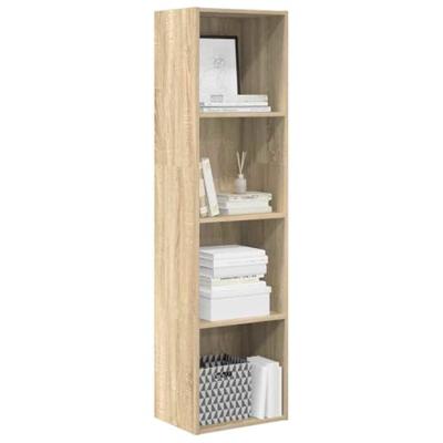 Boekenkast 40x30x152 cm bewerkt hout sonoma eikenkleurig