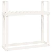 VidaXL Haardhoutrek 110x35x108,5 cm massief grenenhout wit - thumbnail