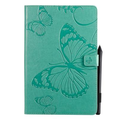 Voor Galaxy tab S5e gedrukt afdrukken Butterfly patroon horizontale Flip PU lederen draagtas met houder & kaartsleuven & portemonnee & pen sleuf (groe Voor Galaxy tab S5e gedrukt afdrukken Butterfly patroon horizontale Flip PU lederen draagtas met houder & kaartsleuven & portemonnee & pen sleuf (groe
