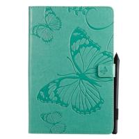 Voor Galaxy tab S5e gedrukt afdrukken Butterfly patroon horizontale Flip PU lederen draagtas met houder & kaartsleuven & portemonnee & pen sleuf (groe - thumbnail