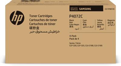 Samsung CLT-P4072C zwarte/cyaan/magenta/gele tonercartridges, 4-pack Samsung CLT-P4072C zwarte/cyaan/magenta/gele tonercartridges, 4-pack