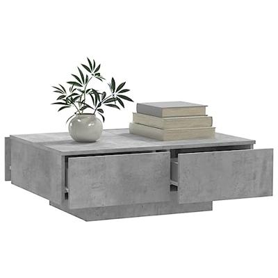 Salontafel 90x60x31 cm spaanplaat betongrijs