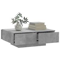 Salontafel 90x60x31 cm spaanplaat betongrijs - thumbnail