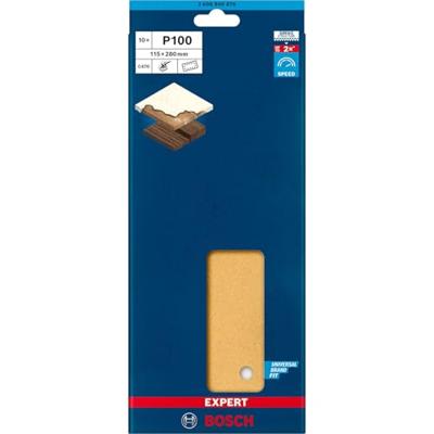 Bosch Accessories EXPERT C470 2608900876 Oscillerend schuurpapier Geperforeerd Korrelgrootte (num) 100 (l x b) 280 mm x 115 mm 10 stuk(s)