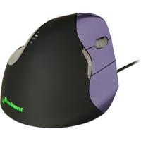 Evoluent Vertical Mouse 4 VM4S Ergonomische muis USB Optisch Zwart, Lila 6 Toetsen 2800 dpi Ergonomisch - thumbnail