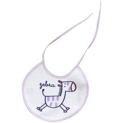 Interbaby slabbetje Zebra junior 20 x 20 cm katoen