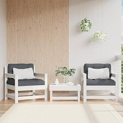 Tuinstoelen 2 st massief grenenhout wit