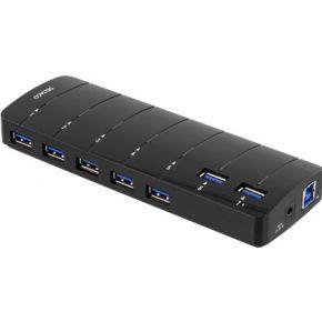 Deltaco UH-723 interface hub USB 3.2 Gen 1 (3.1 Gen 1) Type-A Zwart