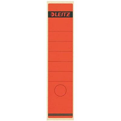 Leitz rugetiketten, zelfklevend, ft 6,1 x 28,5 cm, pak van 10 stuks, rood