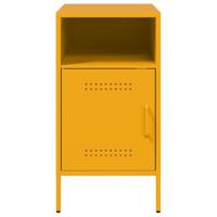 Nachtkastjes 2 st 36x39x68 cm koudgewalst staal mosterdgeel - thumbnail