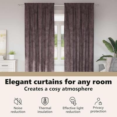 VidaXL Velvet gordijnen met gordijnen 2 pcs bruin 260 x 140 cm fluweel