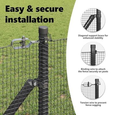 VidaXL Afrasteringspaal grijs 25 x 0,5 m (12 x 12 mm gaas) staal
