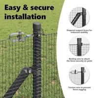 VidaXL Afrasteringspaal grijs 25 x 0,5 m (12 x 12 mm gaas) staal - thumbnail