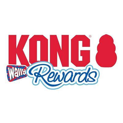 KONG REWARDS WALLY BLAUW / ROOD 12,5X12,5X12,5 CM
