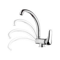 Keukenmengkraan Sapho Saly 1-Hendel Opklapbare Uitloop 29 cm Chroom - thumbnail
